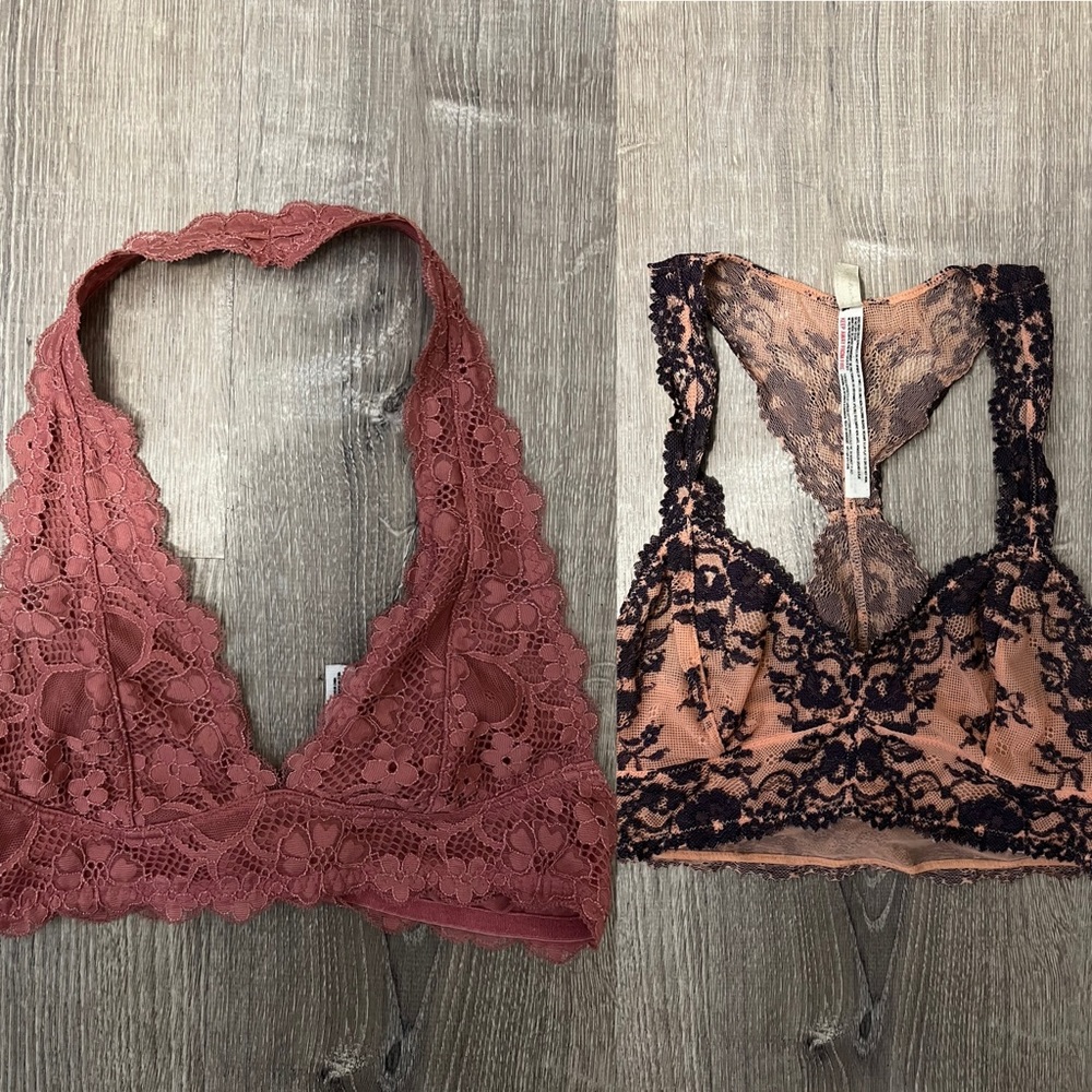 2 Free people Lace Bralettes